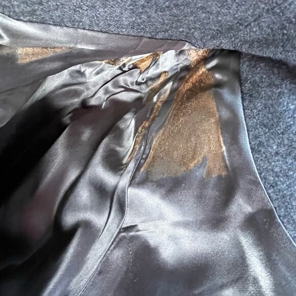 🔥Vintage MJ Seattle USA Made 100% Merino Wool Belted Classic Overcoat Size 6P - Picture 15 of 16